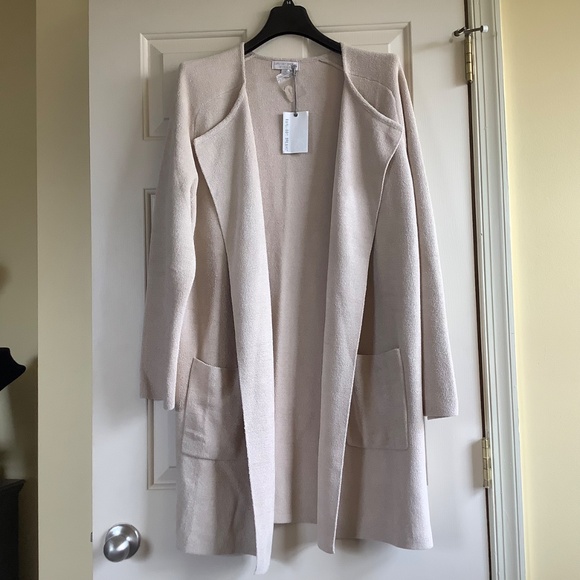 Barefoot Dreams Cozy Chic Ultra Lite Wide Collar Jacket Sand Dollar SZ XL - Picture 4 of 16